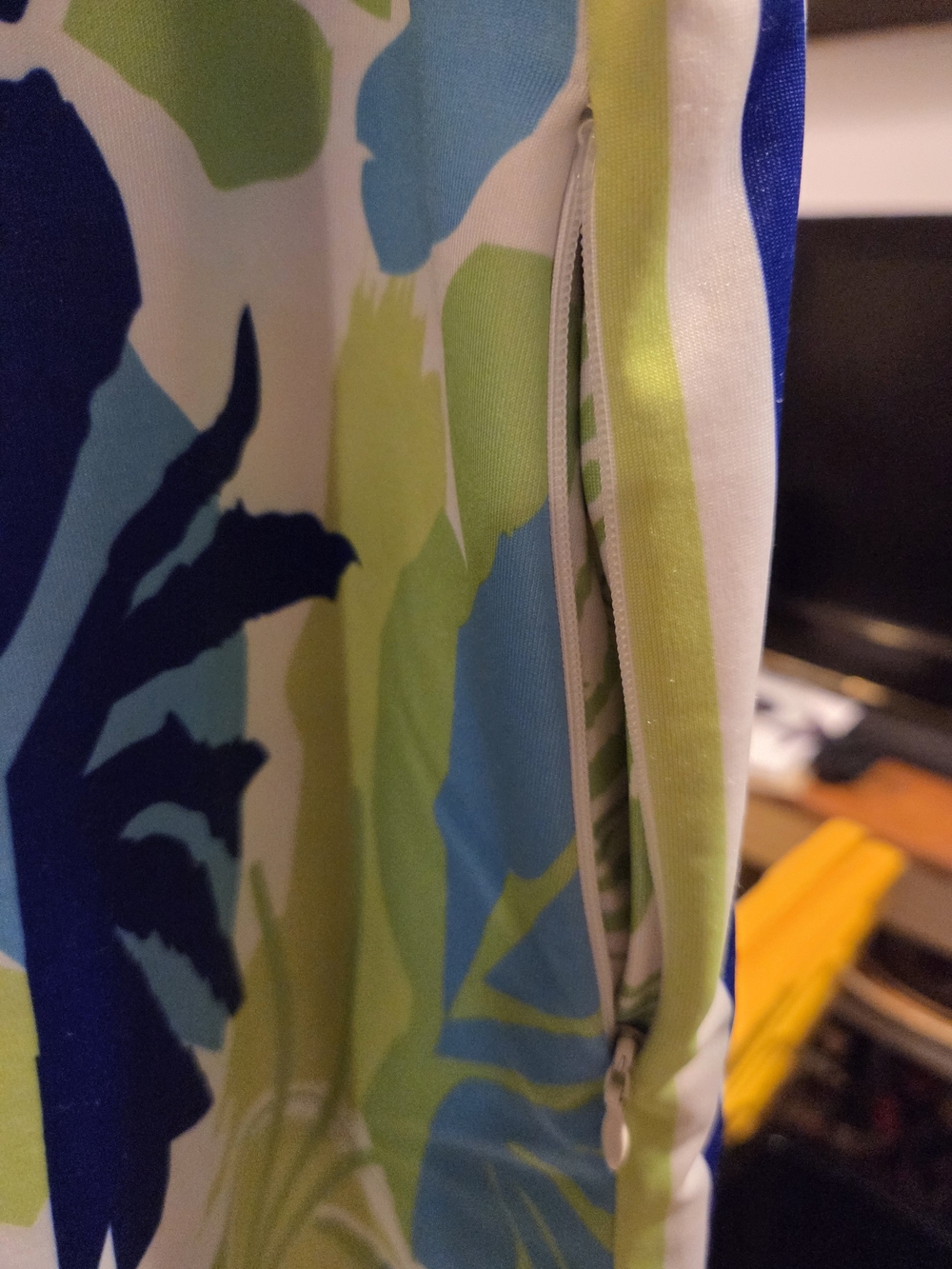 Gretchen Scott Lime & Blue Print Skirt - Picture 3 of 7